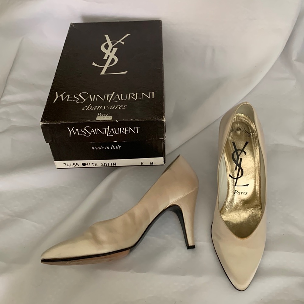 Yves Saint Laurent Vintage Satin Women’s Pumps Size 8